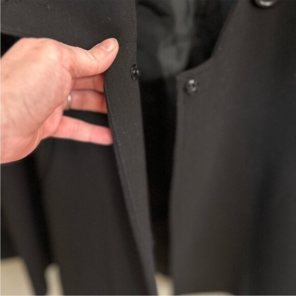 George Simonton Says Black Unique Winter Swing Cape Coat Size Large - Picture 8 of 12
